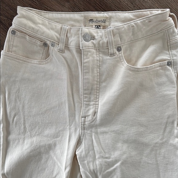 Madewell the Curvy Cleo straight white jean - Picture 2 of 3